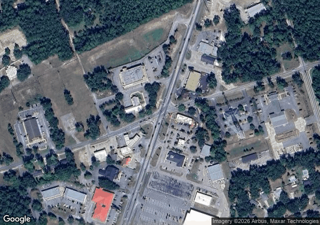 Aerial view of Authentic Life Church Pumpkin Patch in Crawfordville, FL