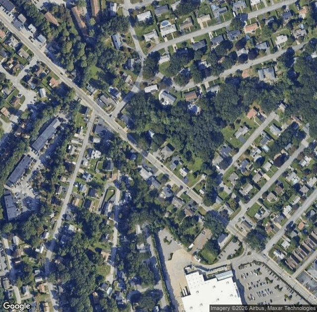 Aerial view of Scary Acres (Confreda's Greenhouses) in Hope, RI