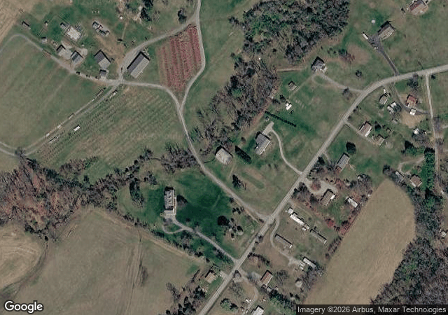 Aerial view of Layman Family Farms in Blue Ridge, VA